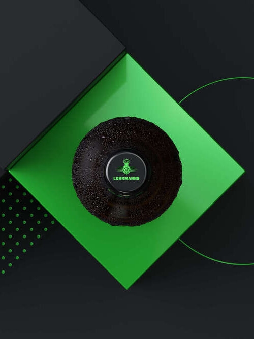 Zu sehen ist eine Flasche von oben mit Blick auf den Kronkorken