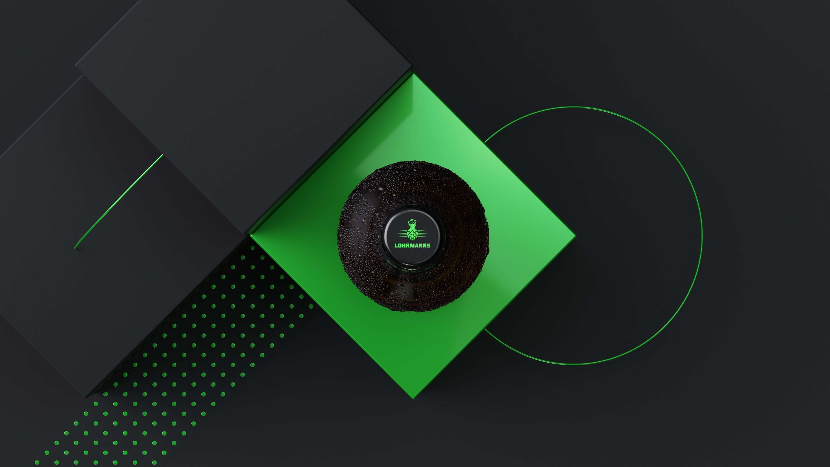 Zu sehen ist eine Flasche von oben mit Blick auf den Kronkorken