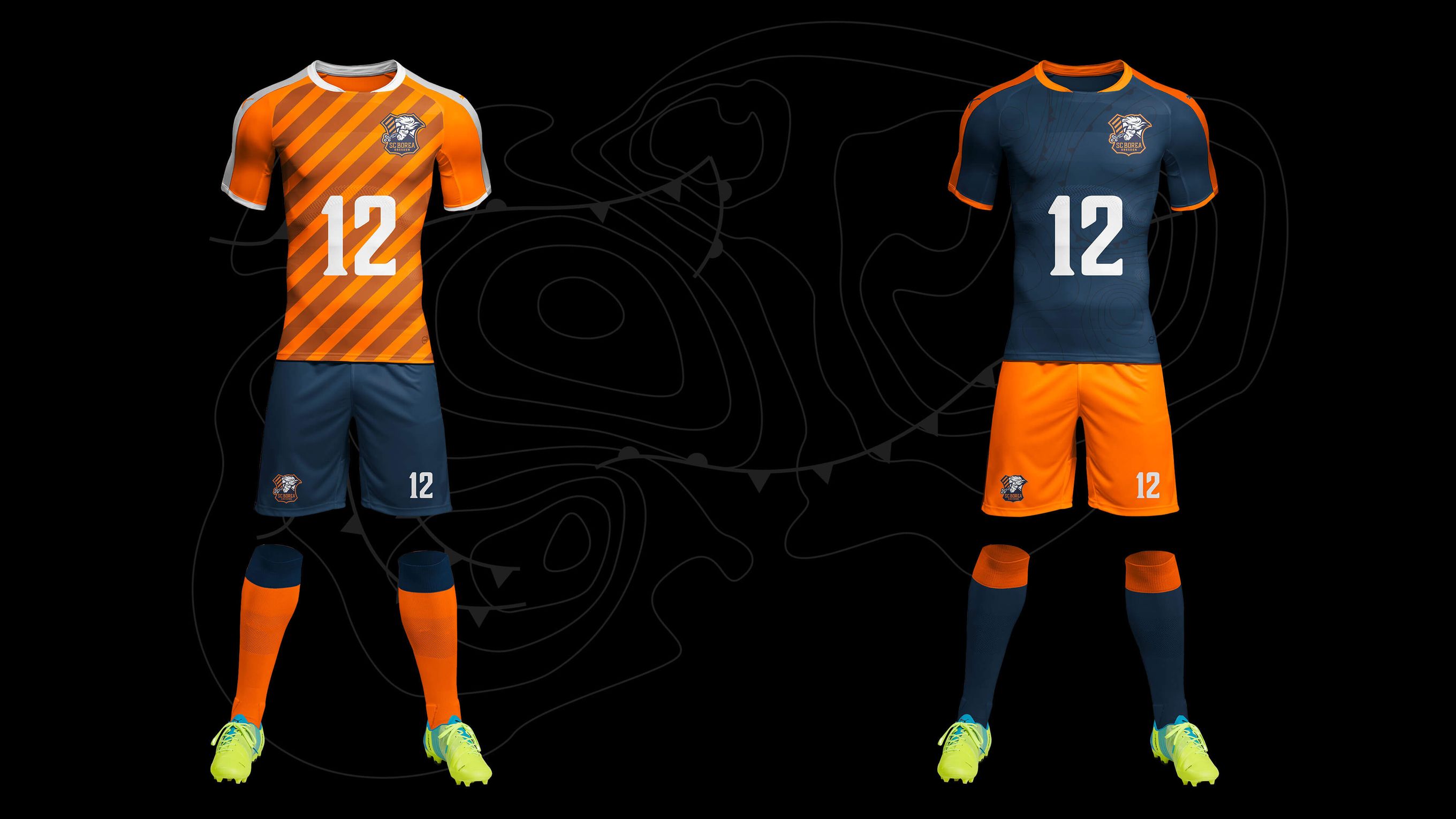 Grafik zeigt zwei verschiedene Ausführungen des neuen Borea Trikots